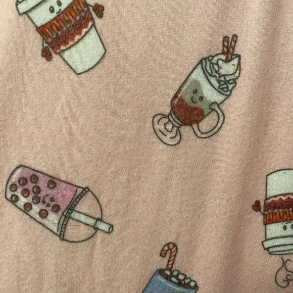 Art class target pink hot chocolate tea coffee hoodie sweatshirt top medium m 8 - Picture 3 of 9